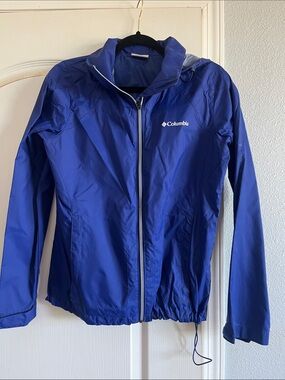 Columbia Royal Blue Hooded Windbreaker Jacket